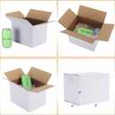 Calenzana 8x6x6 Shipping Boxes Set of 40, White Corrugated Cardboard Box for Mailing Packing Gifts Small Business