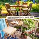 Preboun 6 Pack Outdoor Chair Cushions 19" x 19" x 3" Patio Waterproof Fade Resistant Seat Cushions with Ties Replacement Chair Pads for Patio Furniture Garden Sofa Couch (Beige)