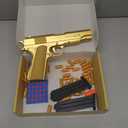 Gold Soft Bullet Toy Gun Shell Ejecting for Boys, Realistic Toy Pistol with 2 Clips, 50 Foam Bullets & 40 Shells, Ideal Christmas Birthday Gift for Boys Adults