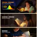 Glocusent 12 LED Rechargeable Book Light, Clip-on Reading Light with 5 Colors & 5 Brightness Levels, Up to 100Hrs Runtime, Eye-Caring Reading Lights for Books in Bed, Perfect for Book Lovers, Kids