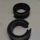 2 Pcs Black Shock Absorber D Type, Shock Absorber Spring Rubber Universal Coil Spring Booster, Coil Spring Booster Cushion Car Bumper Buffer Power Cushion