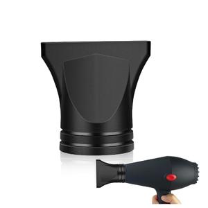 1PCS Hair Dryer Attachment Universal Black Plastic Blower Nozzle Replacement Styling Tool for Home Use or Professional Salon Hairdressing Blow Outer Diameter 4.2cm to 4.6cm