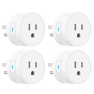 EIGHTREE Smart Plug 2025 Upgrade to 15A, Bluetooth & Wi-Fi Outlet Plug Dual Connection, Voice Control, Remote Control Outlet Timer Indoor, Smart Plugs That Work with Alexa & Google, 2.4GHz Wi-Fi Only