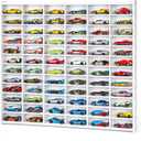 Toy Car Storage Display Case, 72 Slots Model Car Display Shelf for 1/64 Scale Toy Cars, Wall Mount Organizer Rack for Diecast Models (White)