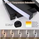 Hardwired 3000~6000K Modern Wall Sconce, 31.5IN Black LED Wall Light Fixtures Wall Lights for Bedroom, Living Room, Hallway and Bedside Wall Lamp