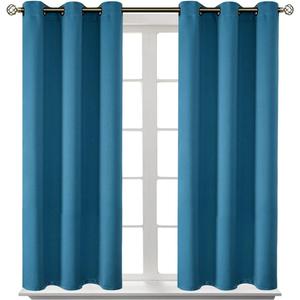 BGment Blackout Curtains - Grommet Thermal Insulated Room Darkening Bedroom and Living Room Curtains, Set of 2 Panels (38 x 45 Inch, Steel Blue)