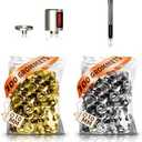 HAPDEN 3/8" Grommet Accessory for Grommet Tool, Includes 200 Pcs 10mm Grommet and 10mm Die Heads