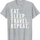 Funny World Traveler Agent Travel Adventure Traveling Gift T-Shirt (Grey, XXL)