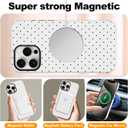 Magnetic for iPhone 12 Pro Max Case Cute Polka Dot Phone Case, Shockproof Slim TPU and Hard PC Protective Phone Cover Compatible with MagSafe Designed for Women Girls, White