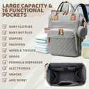 Diaper Bag Backpack for Girls Boys: Gray Toddler Diaper Bag with Changing Pad Baby Backpack Diaper Bag for Mon Dad Newborn Cute Mochila Paaleras para Bebe Nia Nio Baby Registry Search Essentials