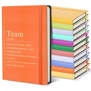 Moinchore 36 Pack Team Appreciation Gifts Bulk Mini Motivational Pocket Notebooks A6 Small Leather Journals Inspirational Notepads Gifts for Employee Coworker Staff Teacher Nurse Group(Bright Color)