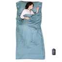 Exermil 100% Silk Sleep Sack with Zippers on 3 Sides, 87”x43” Large Sleeping Liners for Hotels, Travel & Camping, Multifunctional Travel Sheets (Unzipped:87”x87”) for Adults, Lightweight, All Seasons