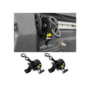 Retractable Ratchet Straps Compatible with 2022-2025 2026 Ford Maverick Retracting Straps Auto Retract Securing Strap Tie Down System 2PCS for 2024 Maverick Accessories