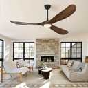 Haipeel 72 Inch Ceiling Fans with Lights, Wood Outdoor Ceiling Fan for Patio and Remote Control Rustic Propeller Large Ceiling Fans with Light Farmhouse Indoor Quiet High cfm, Oil Rubbed Bronze