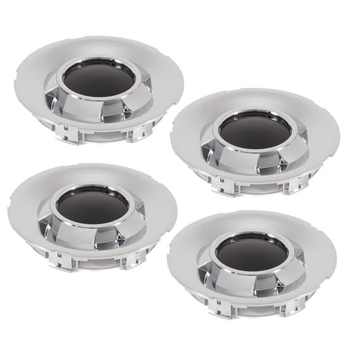 LEAPTREND 4pcs Chrome Wheel Center Caps 6 Lugs Fit for 2009-2013 Chevy/Chevrolet Avalanche 1500, Silverado 1500; 2009-2014 Suburban 1500, Tahoe Pickup Truck SUV 20" Rim Hub Cover Replace 9597347
