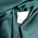 Vakkest Women Off The Shoulder Formal Dresses Long Sleeve Evening Party Velvet Maxi Dress High Split Cocktail Gowns Green, S