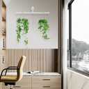 Industrial Pipe Clothes Rack Floating DIY Wall Mounted, Heavy Duty Rustic Vintage Clothing Rod, Metal Garment Bar Space-Saving Hanging for Bedroom, Bathroom and Laundry Room (White 20 inch)