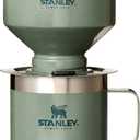 STANLEY Perfect Brew Pour Over Set | 12 oz Camp Mug with Lid Included | Drip Coffee Maker with Reusable Filter | Insulated Stainless Steel | BPA-Free | Hammertone Green