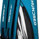 HUNDRED Cosmogear Badminton Kit-bag (Size: Large) | Double Zipper | Bag with Front Zipper Pocket | Material: Polyester| Padded Back Straps | Easy-Carry Handle, Teal- Black