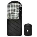 GEERTOP Flannel Sleeping Bag for Adults XXL, Large Wide Camping Sleeping Bag 4 Season, 0 Degree Sleeping Bag for Winter Cold Weather