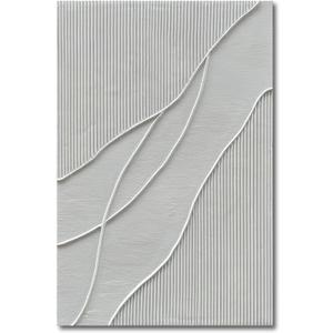NANKAI Art Hand-Painted Thick Texture White Minimalist Oil Painting 45x30 inch Large Home Wall Decorative Art Oil Painting (Nkhb170)