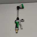 RESTMO Metal Watering Wand, Heavy Duty Garden Hose Wand with 180 Swivel Ratcheting Head, 16-Inch Hose Nozzle Sprayer with 7 Spray Patterns and Flow Control, Ideal to Water Hanging Baskets and Shrubs (Green)