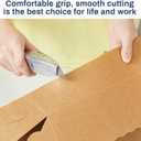 WILLBOND 2 Sets Navajas Roofing Heavy Duty Shark Vinyl Knife with Utility Knife Blades Replacement Roofing Tools Carpet Blade Cutter for Indoor Outdoor (Silver)