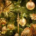 Christmas Balls Ornaments for Desktop Christmas Tree Decorations Baubles 24 Pieces 1.2 inch Mini Decorative Ball for Wedding Party (Gold)