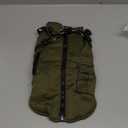 Dog Winter Coat with Harness Built-in | Waterproof Dog Jacket with Zipper & Fleece Lining | Reflective Cold Weather Coat for Small Medium Large Dogs (Army Green), Size: Medium