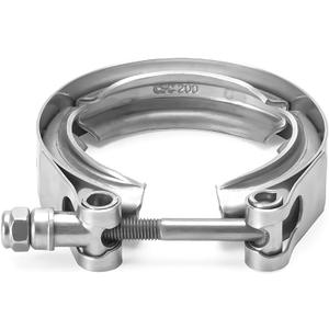 1.5 Inch V Band Clamp,Male Female 304 Stainless Steel Quick Release Flange Exhaust Clamp, V-Band for Pickup Truck Turbo Downpipe Exchange Exhaust Systems, Car Accessories