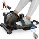 YOSUDA PRO Under Desk Elliptical, Ellipse Leg Exerciser with Non-Slip Foot Straps, Portable Electric Ellipse for Seniors with Remote Control & 10 Adjustable Resistances and Speeds, Black