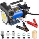 Orion Motor Tech 12 GPM Gasoline Transfer Pump, 12V Priming Electric Fuel Transfer Pump for Diesel Kerosene Light Fuels, Automatic Oil Transfer Pump with Overheat Protection Inner Bypass Valve