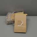 Yopay 100 Pack Kraft Paper Bakery Bags with Window, Tin Tie Tab Lock, 5.9 x 2.8 x 9.2 inch for Cookies, Treats, Coffee Beans