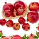 Woration Simulation Lifelike Fake Pomegranates Decoration Realistic Artificial Fruits Props Vivid Pomegranates Home Kitchen Shop Wedding Display 12PCS