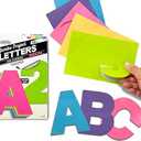 Dritz 395 Original Liquid Stitch, 2-Fluid Ounce, Clear, ArtSkills Poster Letters 4” Paper Letters for Poster Board Projects, Classroom Bulletin Boards, Sign Making Supplies, Neon, 190 Pieces