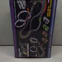 2-in-1 Slot Car Race Track Set with 4 High-Speed Cars, Electric Track, Dual Racing Game with 2 Controllers, Circular Overpass Design Featuring Flash Tracks. Toy Gift for Boys Kids Ages 4-6 6-8 8-12