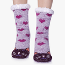 MQELONG Womens Super Soft Cute Cartoon Animal fuzzy Cozy Non-Slip Winter Slipper Socks , Size 7