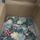 Outdoor Chair Cushions Set of 6, 18.5 x 16 Inch Patio Chair Cushions for Outdoor Furniture, Water Resistant, Non-Slip Ties (Black Floral)