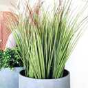 BohoSM 8 Bundles Artificial Plants Onion Grass 27" Wheat Grass Greenery Faux Fake Shrubs Plant