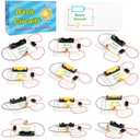 12 Bulk Electric Circuit Kit for Kids Age 8-12, Basic Circuits Science Light Bulb Experiments for Beginners, Class STEM Projects STEAM Activities, Classroom Educational Circuit Board Building Kits