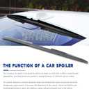 Universal Carbon Fiber Car Rear Trunk Spoiler Wing Lip Compatible with Honda Civic Accord Toyota Corolla Camry Nissan Altima Ford Focus and More