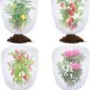 Bird Netting for Garden Protection - 4 Pack Garden Netting Pest Barrier with Drawstring,Mosquito Net Tomato Protective Cover Garden Plant Netting for Blueberry Bushes (4.9 Ft x 4 Ft/4 Pack)