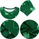MYHALF St Patricks Day Sweatshirt Women Shamrock Long Sleeve Irish Festival Holiday Tee Short Sleeve Causal Top (M)