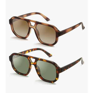 livho Trendy Polarized Square Aviator Sunglasses Women Men Square Eyewear Frame, Retro Sun Glasses for Women Men 2025 Shades