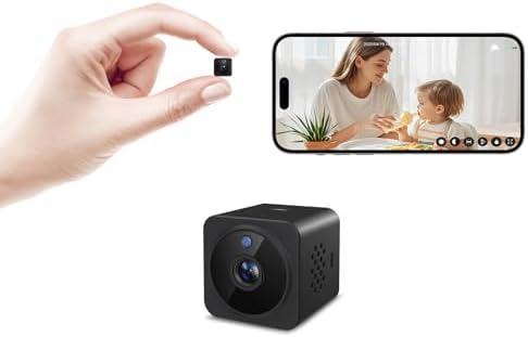 YISPK Hidden Camera Spy Camera,1080P HD Mini Nanny Cam for Home/Office with Night Vision, App Control WiFi Indoor Security Cameras, Motion Detection,Wireless Remote Viewing Cam