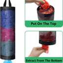 4 Pcs Plastic Bag Holder for Grocery Bags, Hanging Storage Bags Plastic Mesh Bags Dispenser Organizer Trash Bags Grocery Shopping Bag Holder for Home And Kitchen