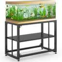 TOCRETOARE Fish Tank Stand 40 Gallon, Metal Aquarium Stand 36.5" L x 18.5" W*29.5H, Double-Layer Storage Design, Suitable for Home and Office Use, 660LBS Capacity, Black (Tank not Included)