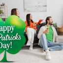 Jetec 1 Pack 4.5 ft St. Patrick's Day Green Shamrocks Cardboard Cutout Stand up Life Size St. Patrick's Day Irish Party Decorations Backdrop Photo Prop Shamrock Gold Pot Coin Cutout