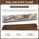 Brown Peel and Stick Floor Tile 36-Pack 54 Sq.Ft Luxury Thicken Vinyl Wood Plank Self Adhesive Waterproof DIY Flooring for Bedroom Bathroom Living Room