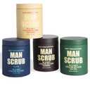 Body Prescriptions Mens Exfoliating Body Scrub Ultimate Skin Cleansing Wash in Jar with Twist-Top Lid, For All Skin Types, 21 Ounce (Pack of 4), Combo Pack